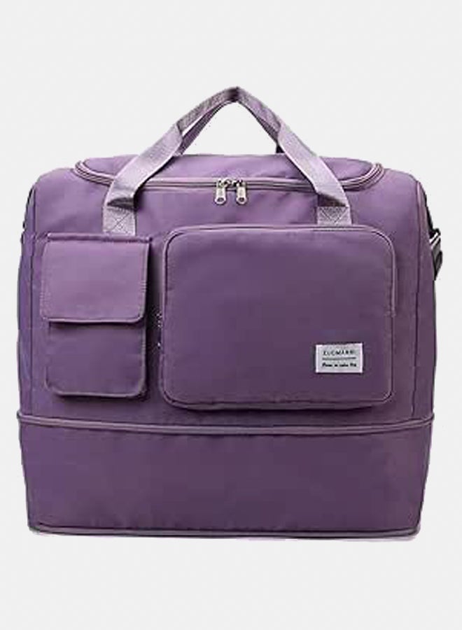 شنطة دفل على الامتعة قابلة للطي للسفر عطلة نهاية الاسبوع للنساء خفيفة الوزن بحزام كتف مزدوج توت رياضية لصالة الالعاب الرياضية من البوليستر